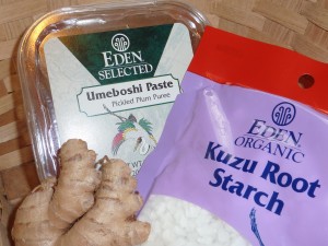 Umeboshi plum paste, kudzu root and ginger make the ultimate winter power remedy.